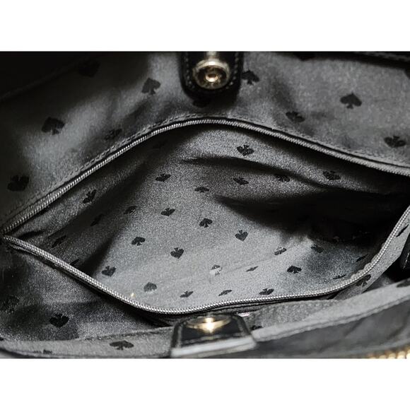 Kate Spade New York Dawn Tote Bag Medium Black Purse Magnetic Snap Zipper Logo - Picture 10 of 16